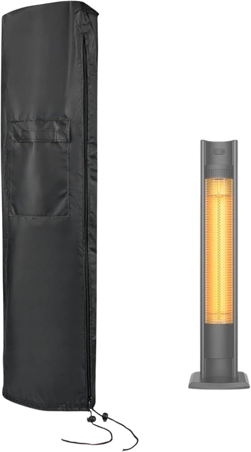 Andacar Patio Heater Covers, Waterproof Outdoor Heater Cover with Zipper Heavy Duty Electric Heater Storage Cover for Patio Outside Home Use (8.6"D × 3.9"W × 37.8"H) - Image 1